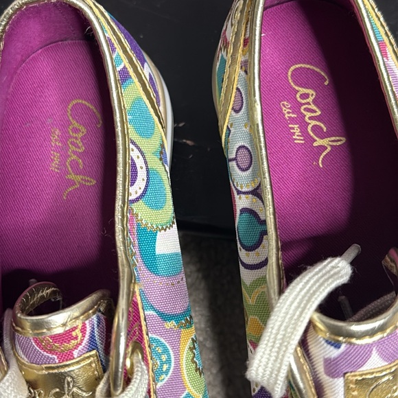 Coach Dee Poppy Pop C Women's Multicolor gold Sneakers - Picture 9 of 10